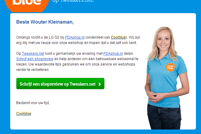 Coolblue referentie verzoek