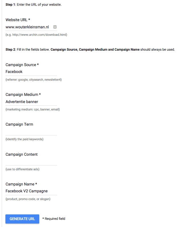 Google URL Builder