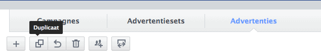 Facebook power editor - advertentie dupliceren