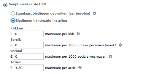 Facebook power editor - adverteren bieding handmatig