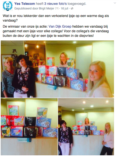 Yes Telecom - Facebook wedstrijd