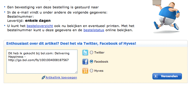 Aankoop delen via Bol.com