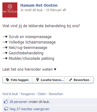 Feedback vragen via social media marketing facebook