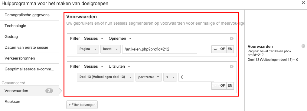 google-analytics-remarketing-filter-doelen