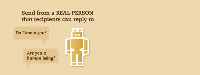 e-mailmarketing echt persoon